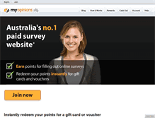 Tablet Screenshot of myopinions.com.au